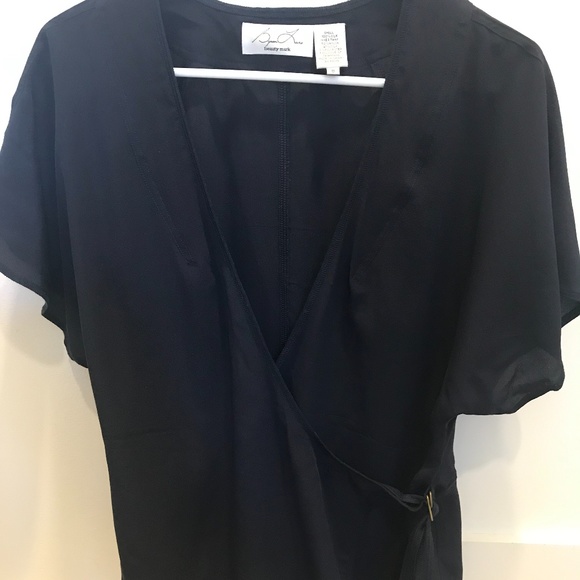 Byron Lars Navy Wrap Style Top - Picture 1 of 12